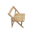 Beech wood folding chairs with straw seat